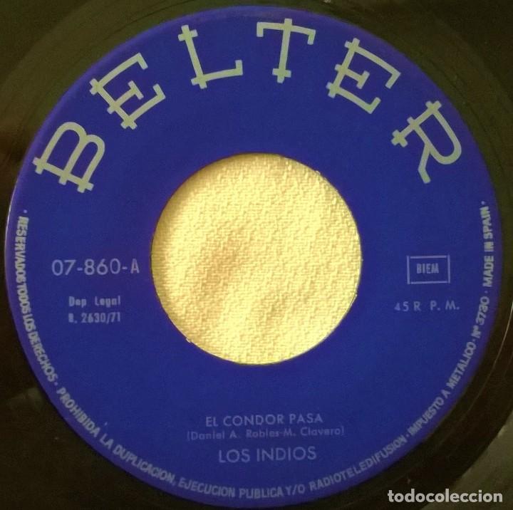 Discos de vinilo: Los Indios, El Condor Pasa, La Nave Del Olvido, Belter-07.860 - Foto 4