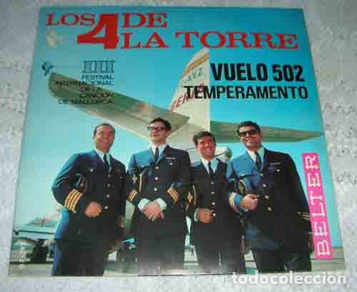 Discos de vinilo: LOS 4 DE LA TORRE - VUELO 502 - SINGLE - Foto 4