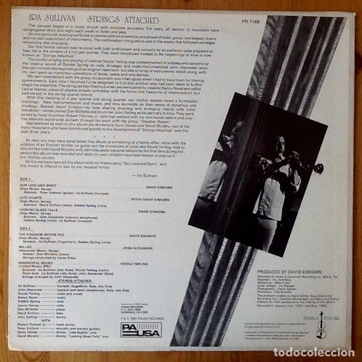 Discos de vinilo: IRA SULLIVAN : STRINGS ATTACHED [PAUSA - USA 1985] LP - Foto 2