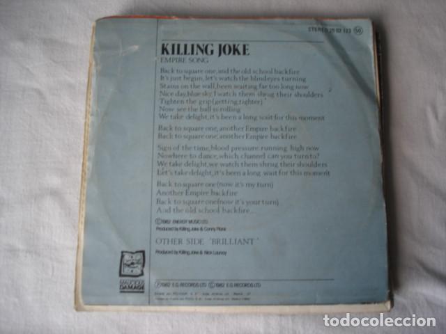 Discos de vinilo: Killing Joke   Empire Song - Foto 2