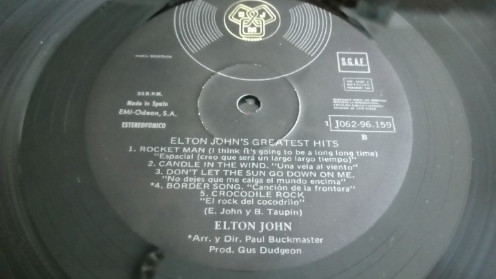 Discos de vinilo: LP ELTON JOHN - GREATEST HITS, EMI-ODEON, 1974 - Foto 6