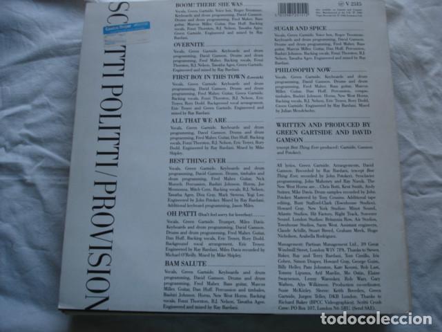 Discos de vinilo: Scritti Politti  Provision - Foto 2