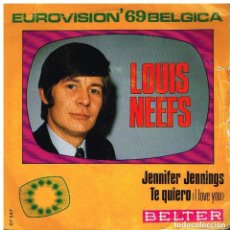 Disques de vinyle: BÉLGICA 1969. JENNIFER JENNINGS (EN ESPAÑOL) - LOUIS NEEFS. Lote 107265879