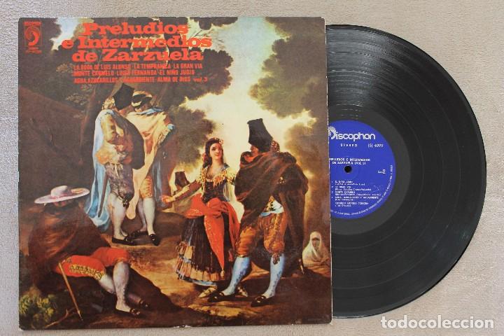 Discos de vinil: PRELUDIOS E INTERMEDIOS DE ZARZUELA VOL.3 LP VINILO MADE IN SPAIN 1972