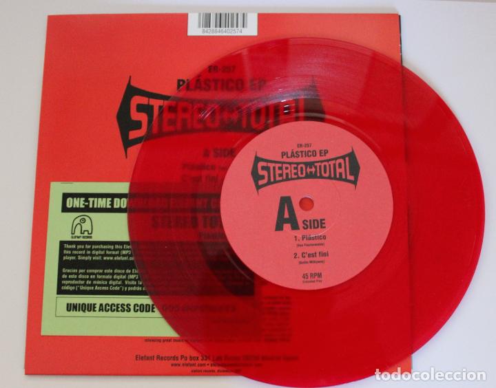 Discos de vinilo: single STEREO-TOTAL- PL&Aacute;STICO EP - Foto 2