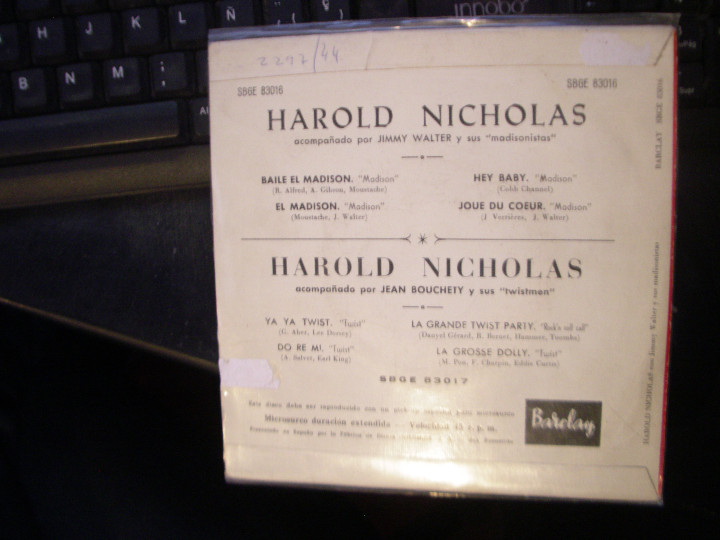 Discos de vinilo: HAROLD NICHOLAS- BAILE EL MADISON - Foto 2