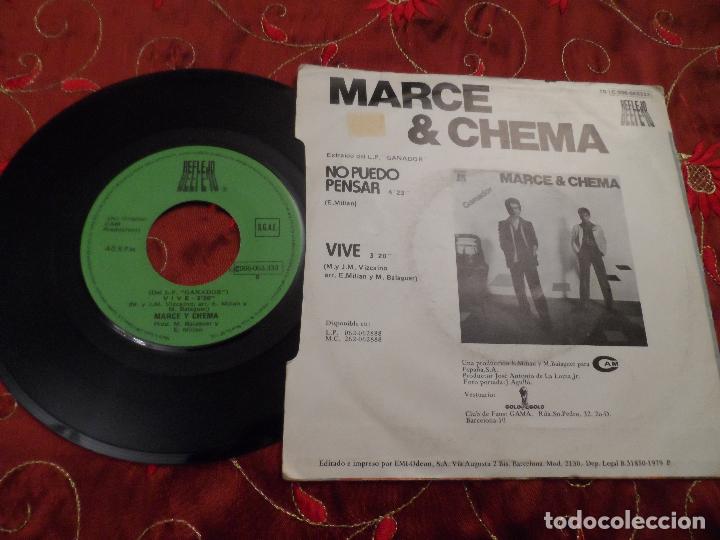 Discos de vinilo: MARCE Y CHEMA / NO PUEDO PENSAR - Foto 2