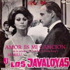 Discos de vinilo: LOS JAVALOYAS - AMOR ES MI CANCION (BSO LA CONDESA DE HONG KONG) SN 1967. Lote 124098506