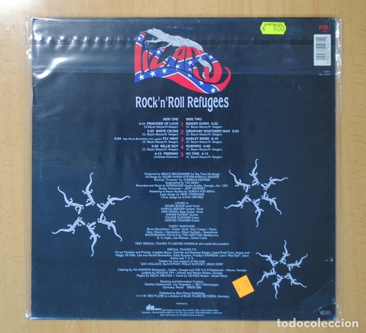 Discos de vinilo: LIZARD - ROCK N ROLL REFUGEES - LP - Foto 2