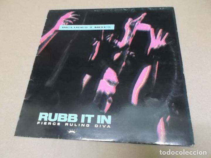 Discos de vinilo: FIERCE RULING DIVA (MX) RUBB IT IN +7 TRACKS A&Ntilde;O 1992 - Foto 1