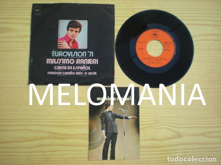 Discos de vinilo: Massimo Ranieri_Canta en Español_Single 7 + Postal Promocional Discografica CBS_1971_MUY RARO!!!! - Foto 1 - 107662583