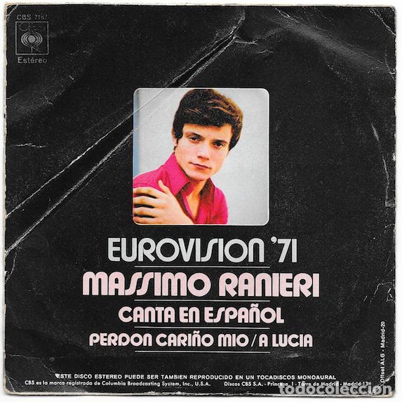 Discos de vinilo: Massimo Ranieri_Canta en Español_Single 7 + Postal Promocional Discografica CBS_1971_MUY RARO!!!! - Foto 3 - 107662583