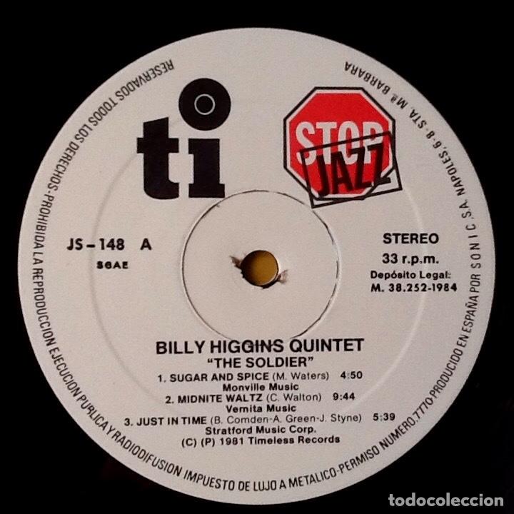 Discos de vinilo: BILLY HIGGINS : THE SOLDIER [TIMELESS - ESP 1984] LP - Foto 3