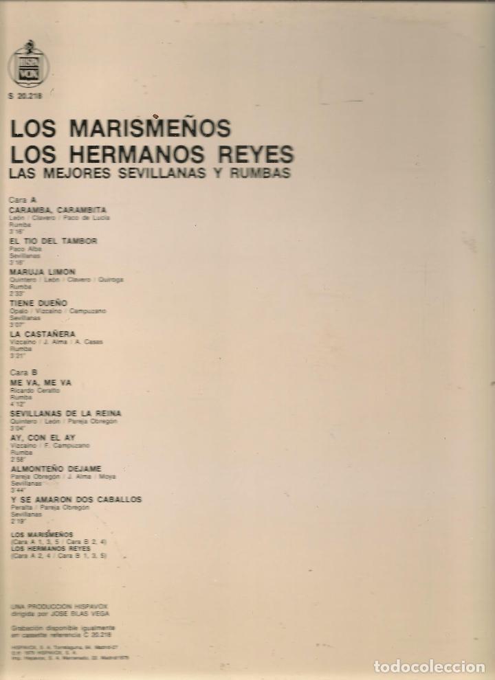 Discos de vinilo: DISCOS LP: LOS MARISME&Ntilde;OS / LOS HERMANOS REYES. (ST/C1) - Foto 2
