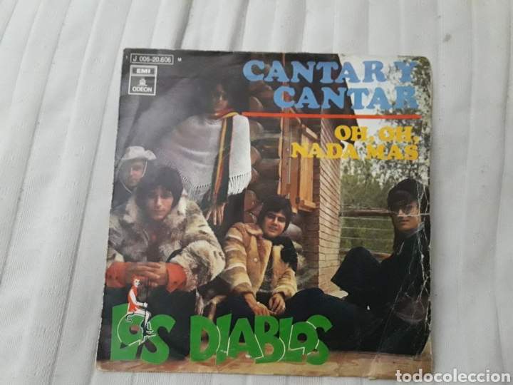Discos de vinilo: Los diablos single cantar y cantar - Foto 1