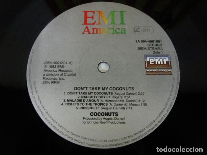 Discos de vinilo: THE COCONUTS - DONT TAKE MY COCONUTS - LP - EMI AMERICA 1983 EEC + LETRAS - COMO NUEVO - Foto 2