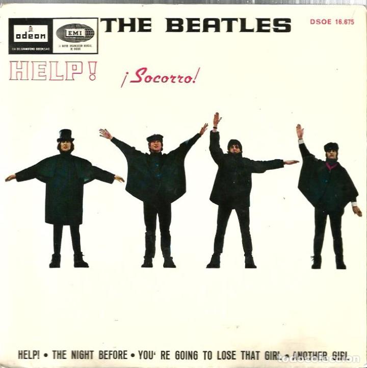 Discos de vinilo: EP THE BEATLES : HELP ! ( &iexcl; SOCORRO ! ) - Foto 1