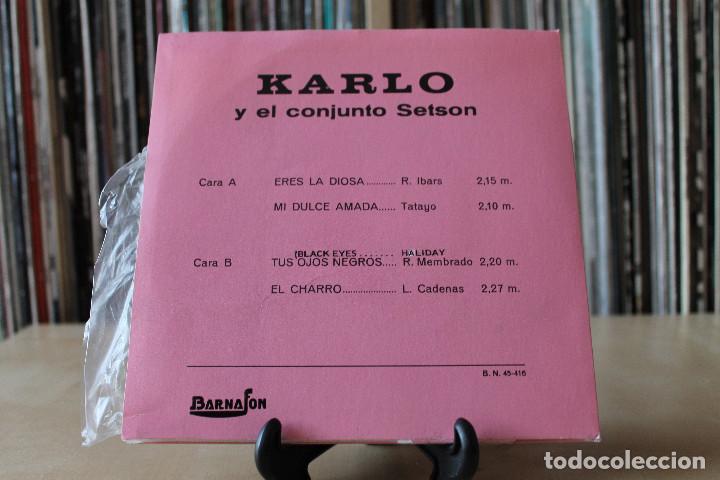 Discos de vinilo: KARLO -EP- ERES LA DIOSA + 3 OR SPAIN 1974 - Foto 2