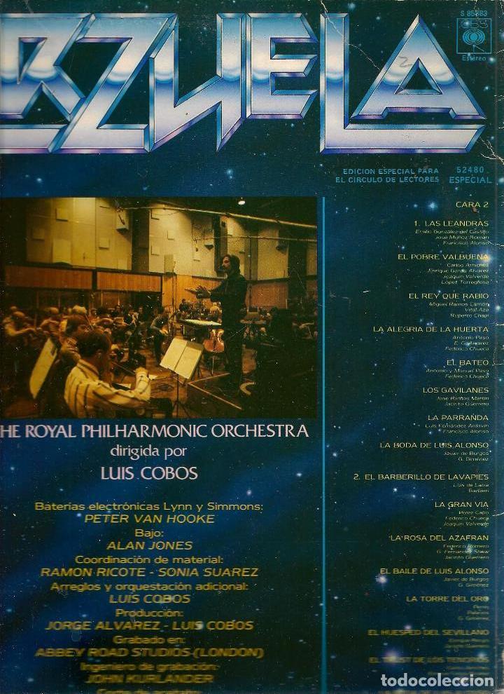 Discos de vinilo: DISCOS LP: ZARZUELA.  LUIS COBOS. (ST/C1) - Foto 2