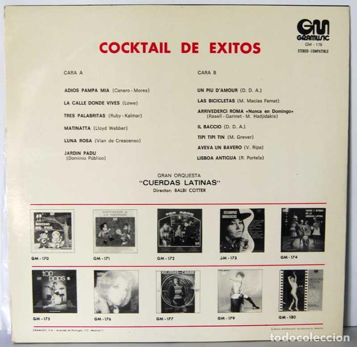 Discos de vinilo: Cocktail de Exitos. Gran Orquesta Cuerdas Latinas - Foto 2