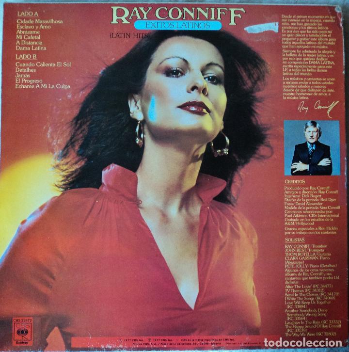 Discos de vinilo: Ray Conniff - Exitos latinos - Edici&oacute;n de 1985 de Espa&ntilde;a - Foto 2