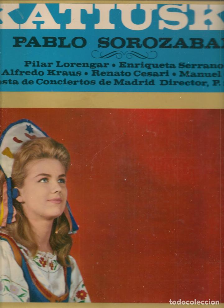Discos de vinilo: DISCOS LP: KATIUSKA. PABLO SOROZABAL.  (ST/C2) - Foto 1
