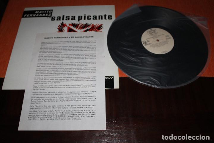 Disques de vinyle: MAYITO FERN&Aacute;NDEZ Y SU SALSA PICANTE -LP- ARRASANDO OR SPAIN 90'S HOJA PROMO