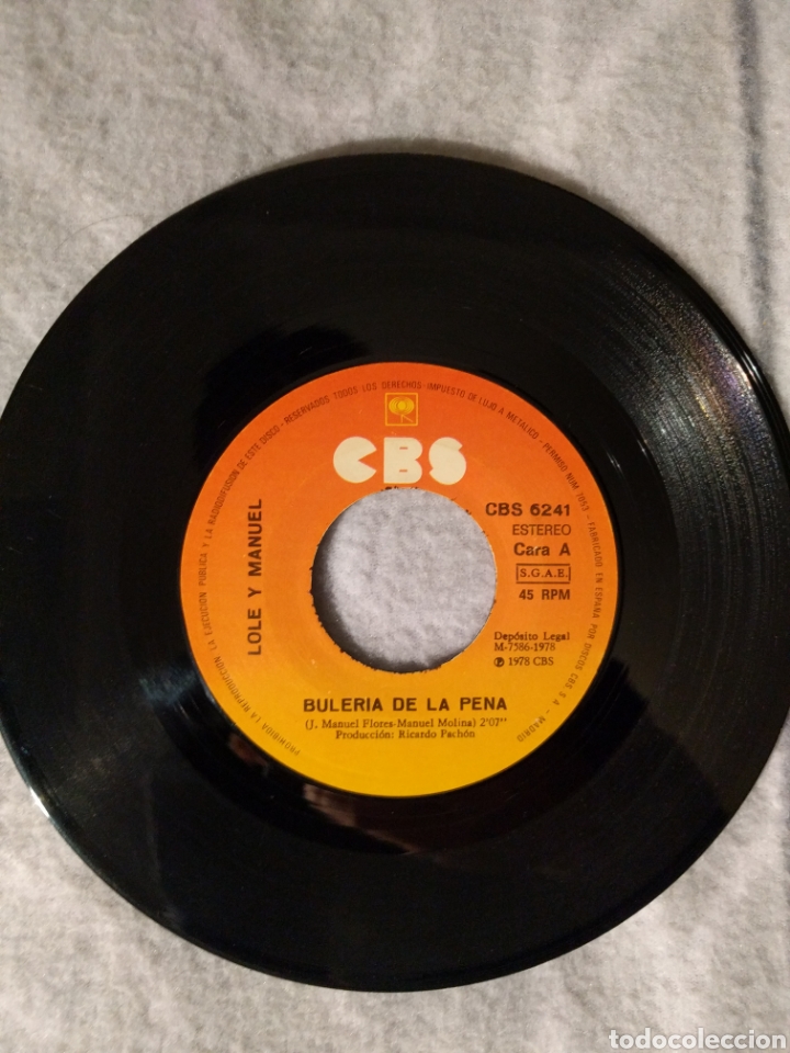 Discos de vinilo: LOLE Y MANUEL SINGLE BULERIA DE LA PENA - Foto 5