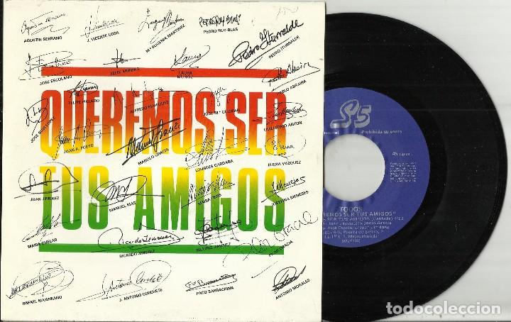 Vinyl-Schallplatten: QUEREMOS SER TUS AMIGOS single PROMOCIONAl 1987 en perfecto estado