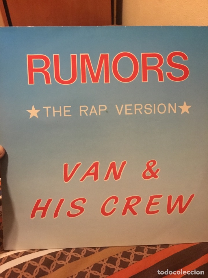 Discos de vinilo: VAN & HIS CREW-RUMORS THE RAP VERSION-1987 - Foto 1