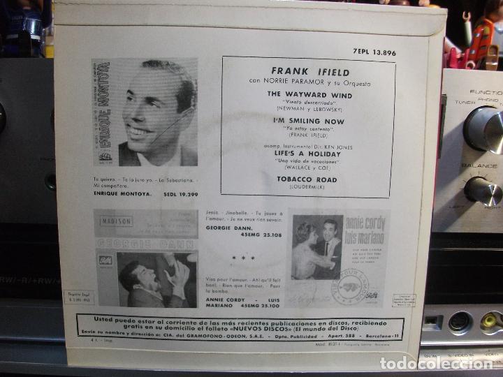 Discos de vinilo: FRANk IFIELD TOBACO ROAD + 3 EP SPAIN 1963 PEPETO TOP - Foto 2 - 108752799