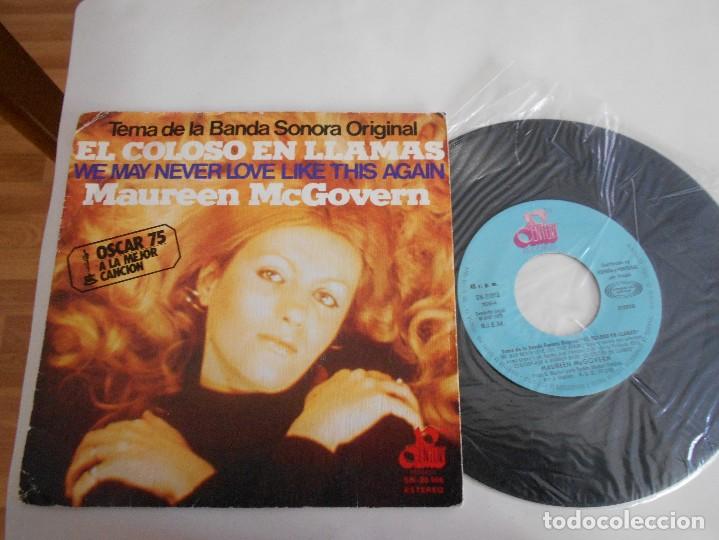 Discos de vinilo: MAUREEN McGOVERN SINGLE BSO DE EL COLOSO EN LLAMAS - Foto 1