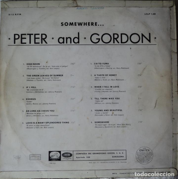 Discos de vinilo: Peter and Gordon - Somewhere - Edici&oacute;n de 1967 de Espa&ntilde;a - Foto 2