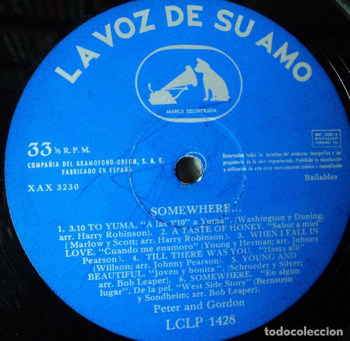 Discos de vinilo: Peter and Gordon - Somewhere - Edici&oacute;n de 1967 de Espa&ntilde;a - Foto 4