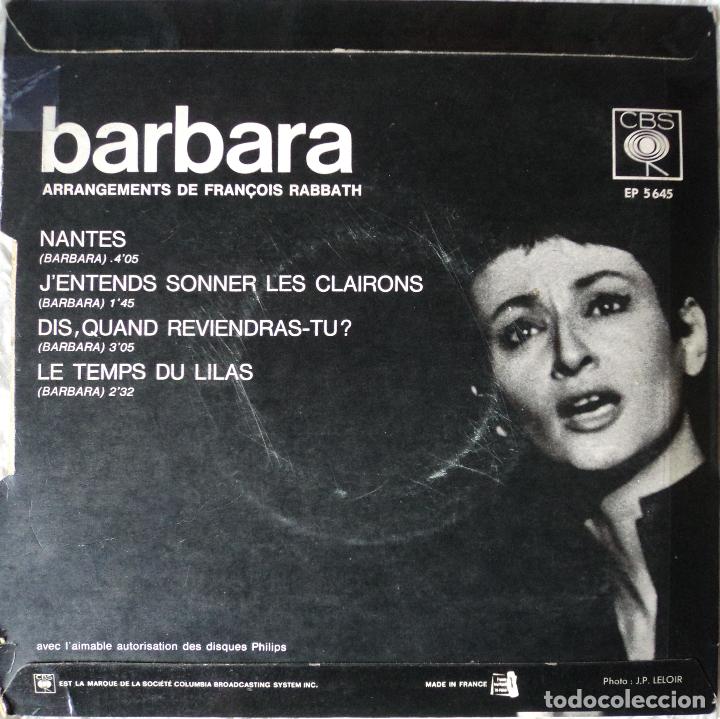 Discos de vinilo: Barbara - Nantes - Edici&oacute;n de Francia - Foto 2