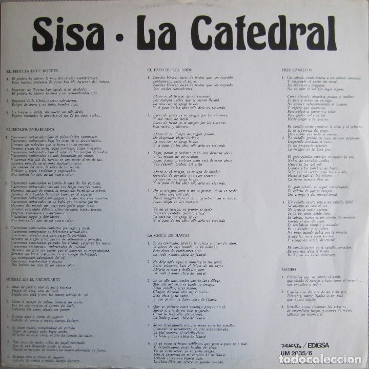 Discos de vinilo: SISA: LA CATEDRAL (FOLK PSYCHO) - Foto 4