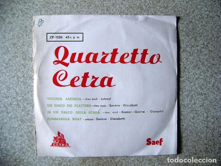 Discos de vinilo: CUARTETTO CETRA.VECCHIA AMERICA + 3 - Foto 2
