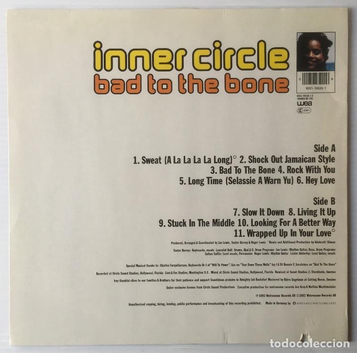 Discos de vinilo: INNER CIRCLE. BAD TO THE BONE. WEA. 1992. REGGAE. - Foto 2
