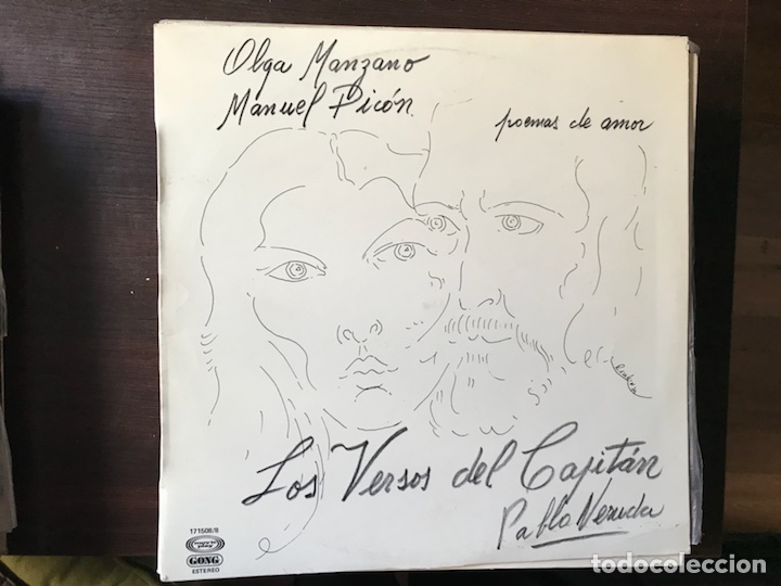 Discos de vinilo: Poemas de amor. Los versos del,capit&aacute;n. Pablo Neruda - Foto 1