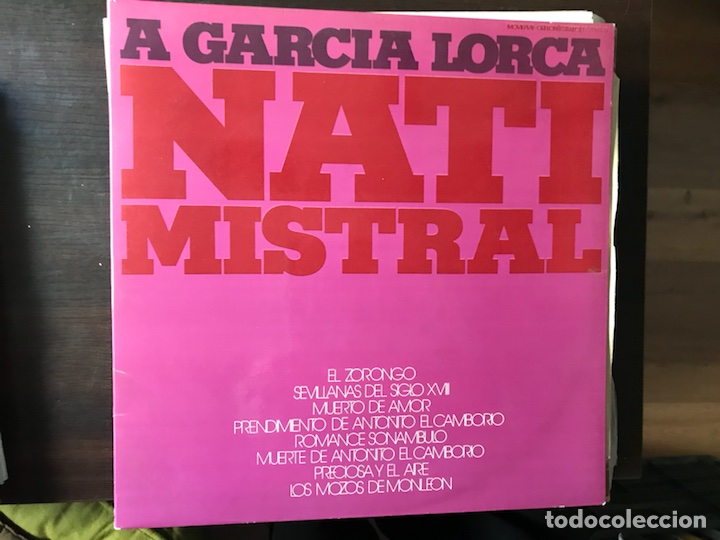 Discos de vinilo: A Garc&iacute;a Lorca. Nati Mistral - Foto 1