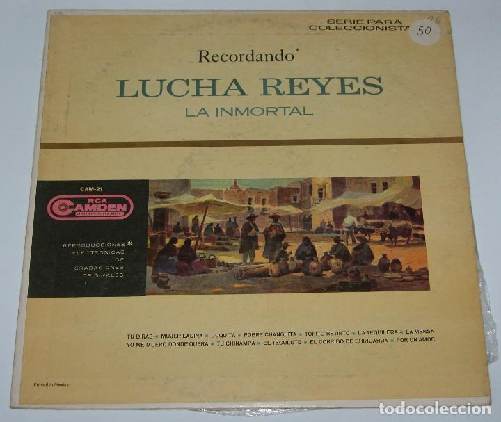 Disques de vinyle: RECORDANDO LUCHA REYES LA INMORTAL - RCA CAMDEN MEXICO