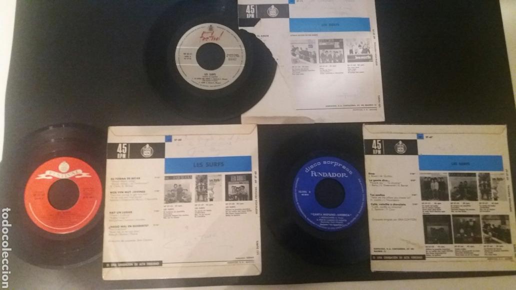 Discos de vinilo: LES SURFS- LOTE 3 SINGLE-. - Foto 2