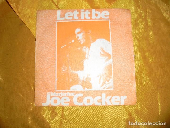 Discos de vinilo: JOE  COCKER . LET IT BE /  MARJORINE.  POLYDOR 1982 - Foto 1