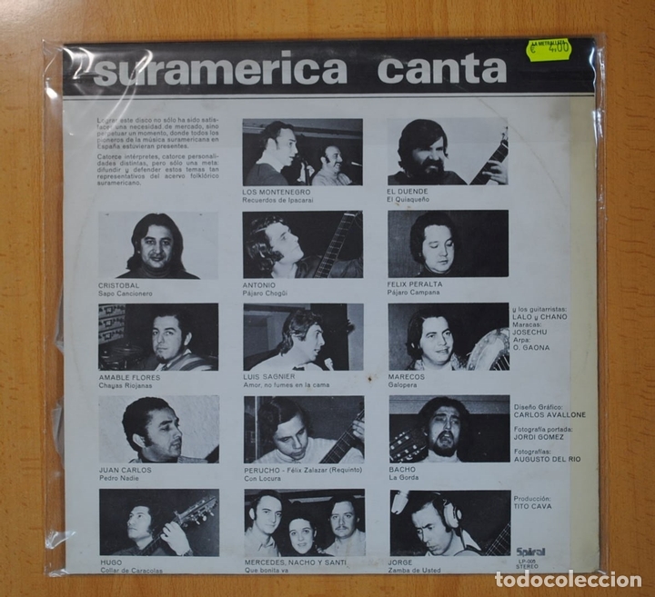 Discos de vinilo: VARIOS - SURAMERICA CANTA - LP - Foto 2