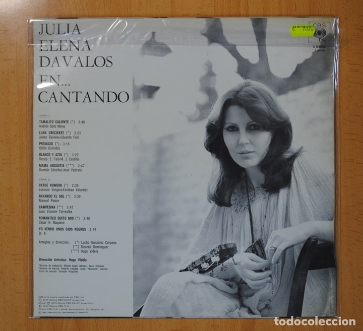 Discos de vinilo: JULIA ELENA DAVALOS - EN... CANTANDO - LP - Foto 2