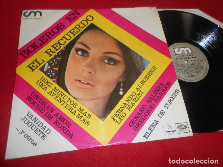 Disques de vinyle: BOLEROS EN EL RECUERDO LP 1967 CM EDICION ARGENTINA RECOPILATORIO LEO MARINI+GENARO SALINAS+ETC