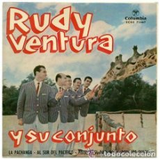 Discos de vinilo: RUDY VENTURA Y SU CONJUNTO. EP 45 RPM. LA PACHANGA + 3. COLUMBIA 1960
