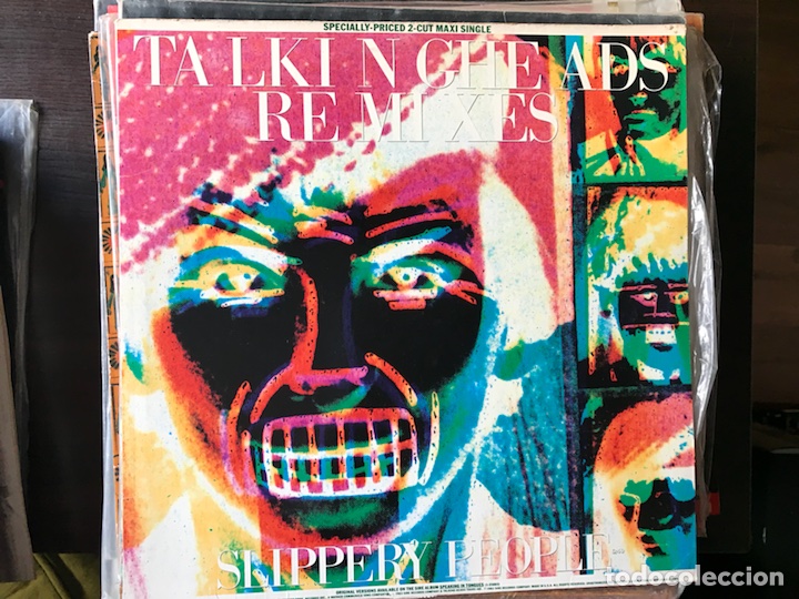 Discos de vinilo: Remixes. Slippery people. Talking Heads - Foto 1