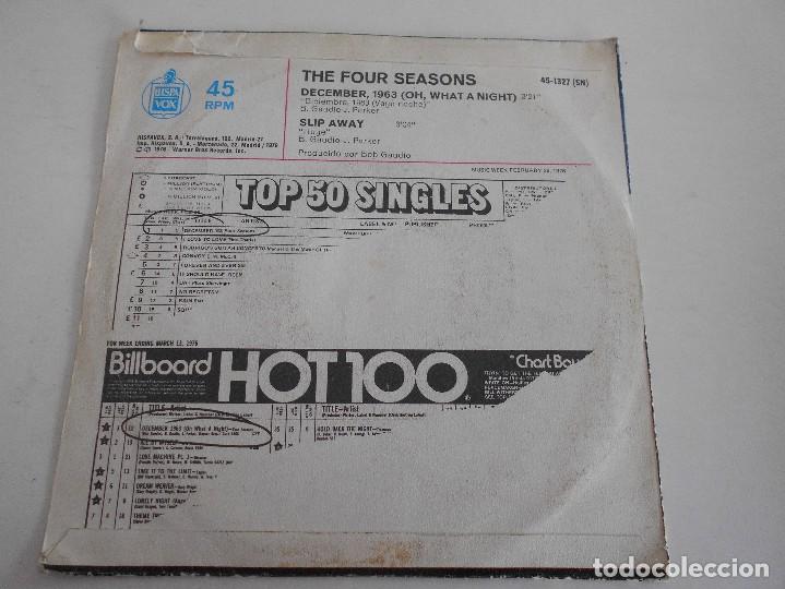 Discos de vinilo: THE FOUR SEASONS-SINGLE DECEMBER 1963 - Foto 2