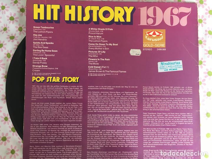 Discos de vinilo: LP HIT HISTORY 1967-VARIOS - Foto 2